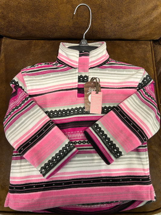 Roper Girl's Pink Aztec Printed Pullover
