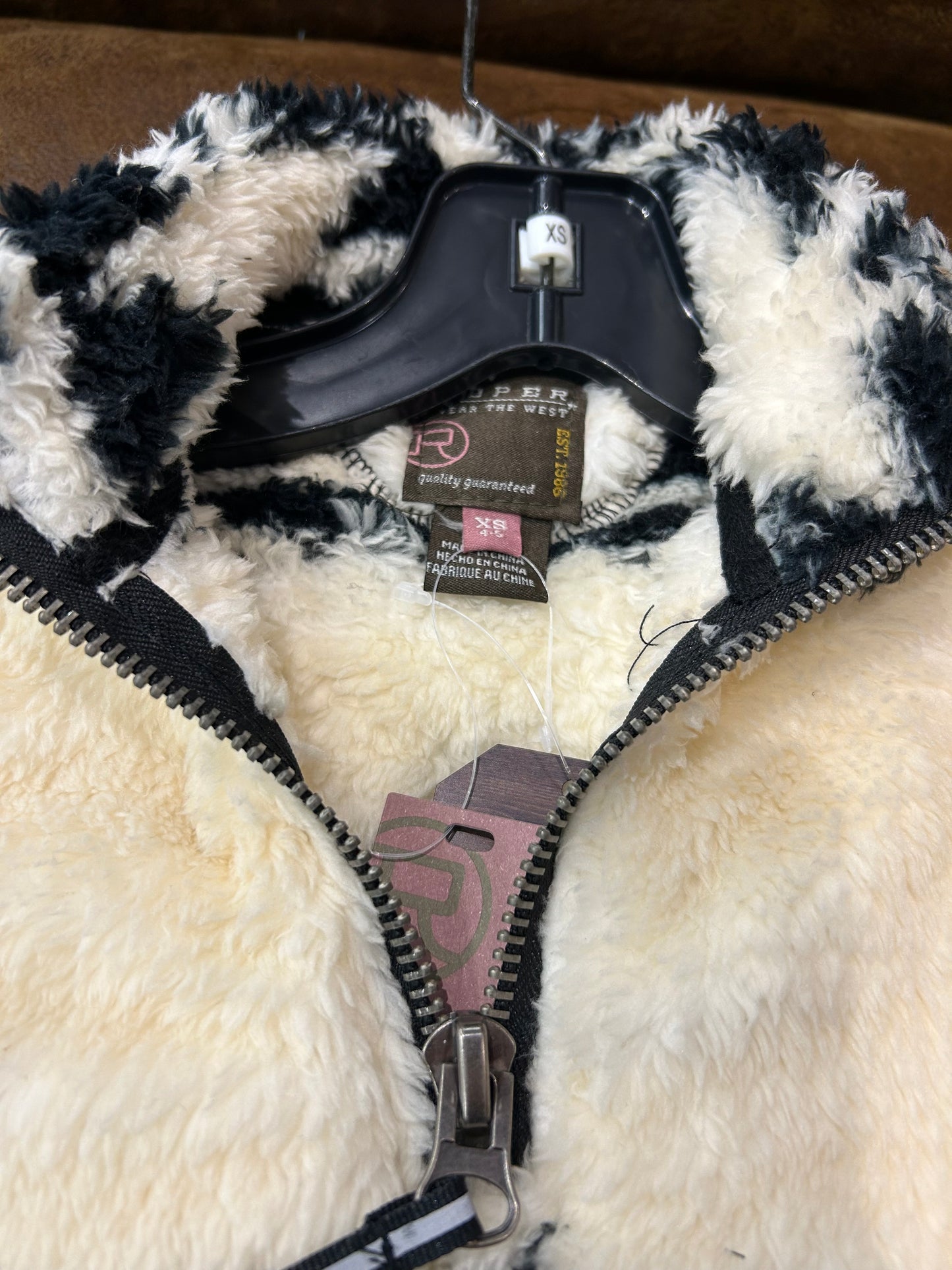 Roper Black/Cream Aztec Jacket Girls