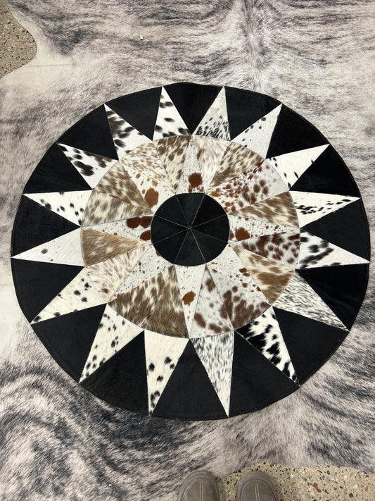 Rounded Cowhide Rug