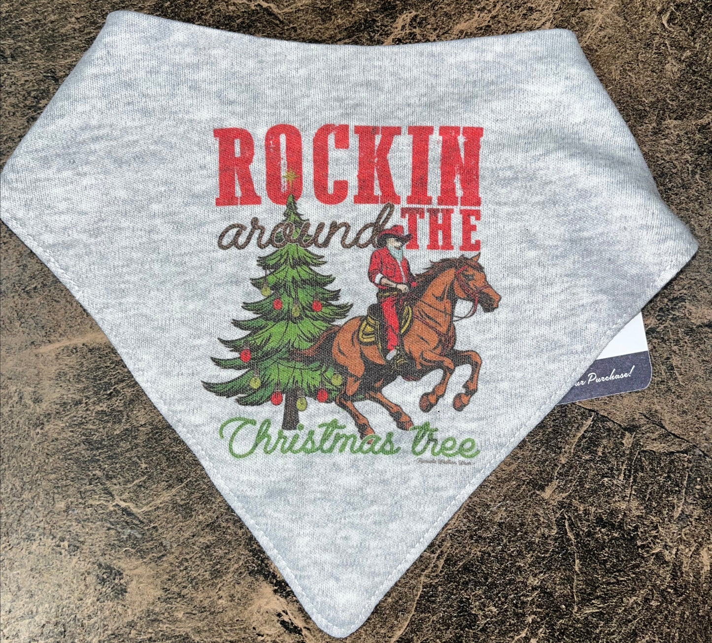 Infant Toddler Cowboy Santa Bandana Bib