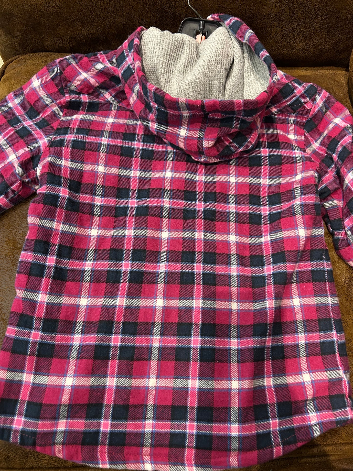 Roper Cranberry Plaid Girls Shirt