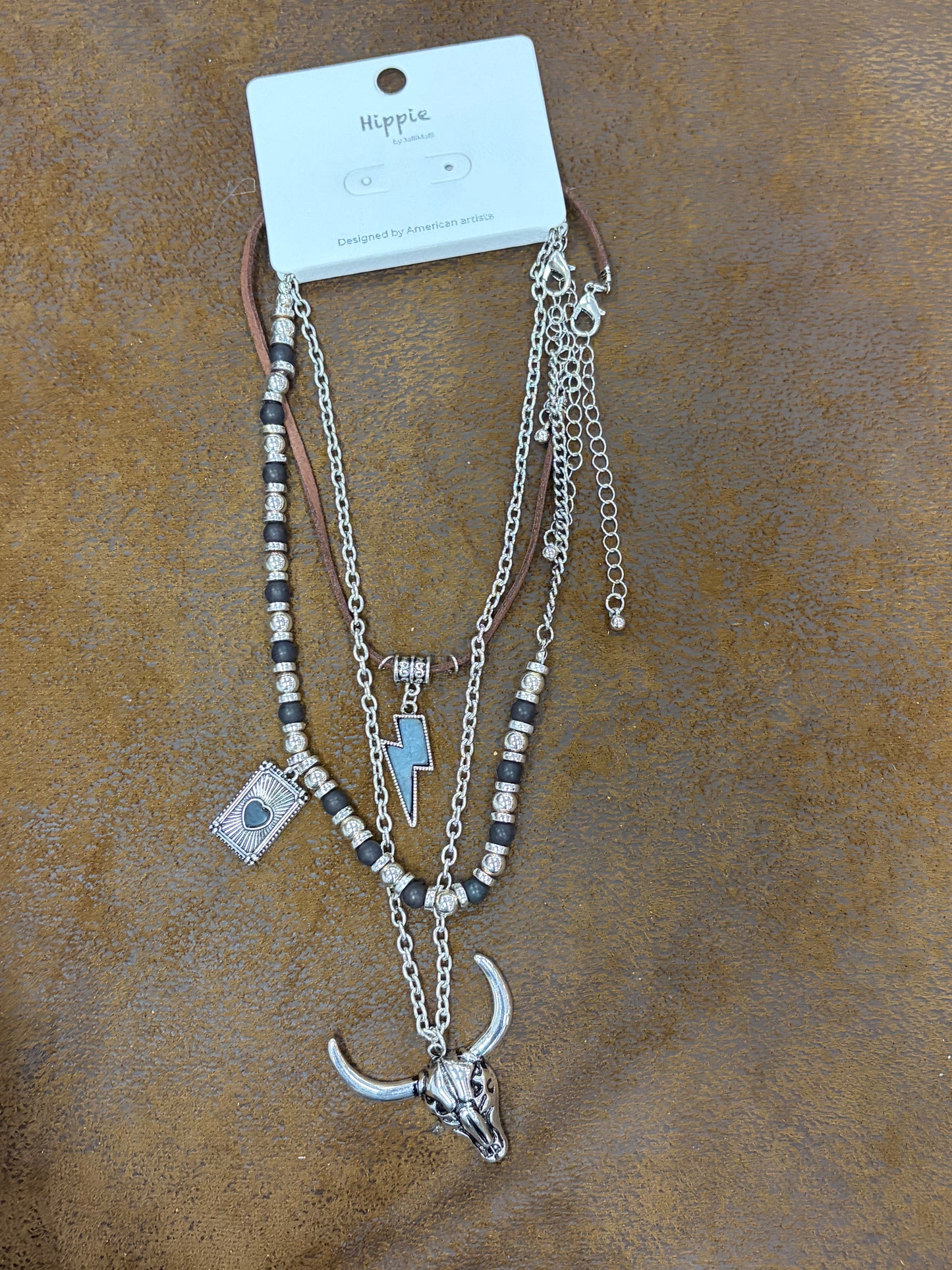 Western Skull Bull Necklace