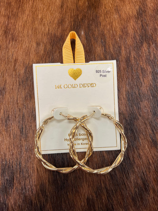 Twisted Hoop Earrings