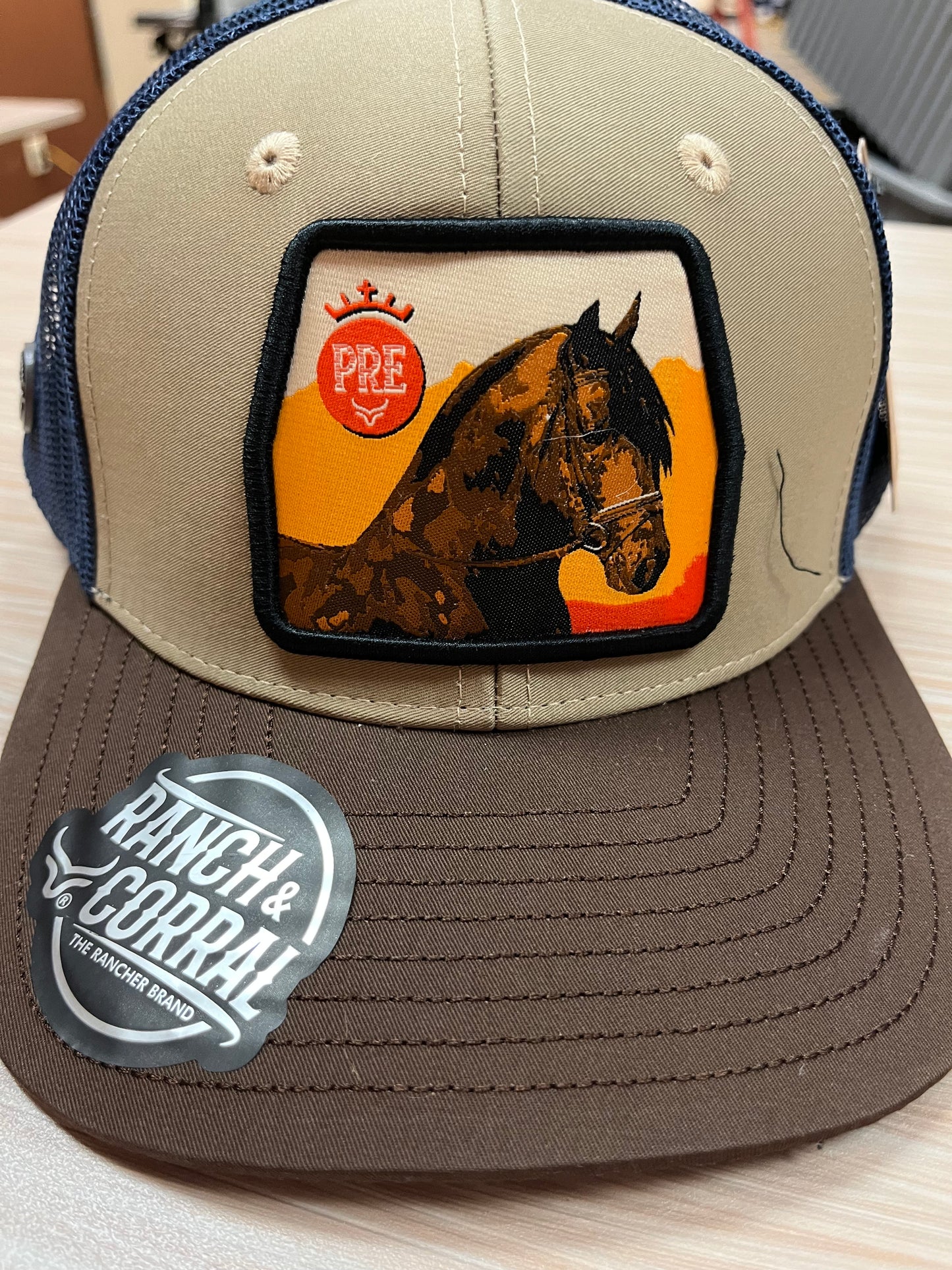 Ranch Corral Blue Mesh Horse