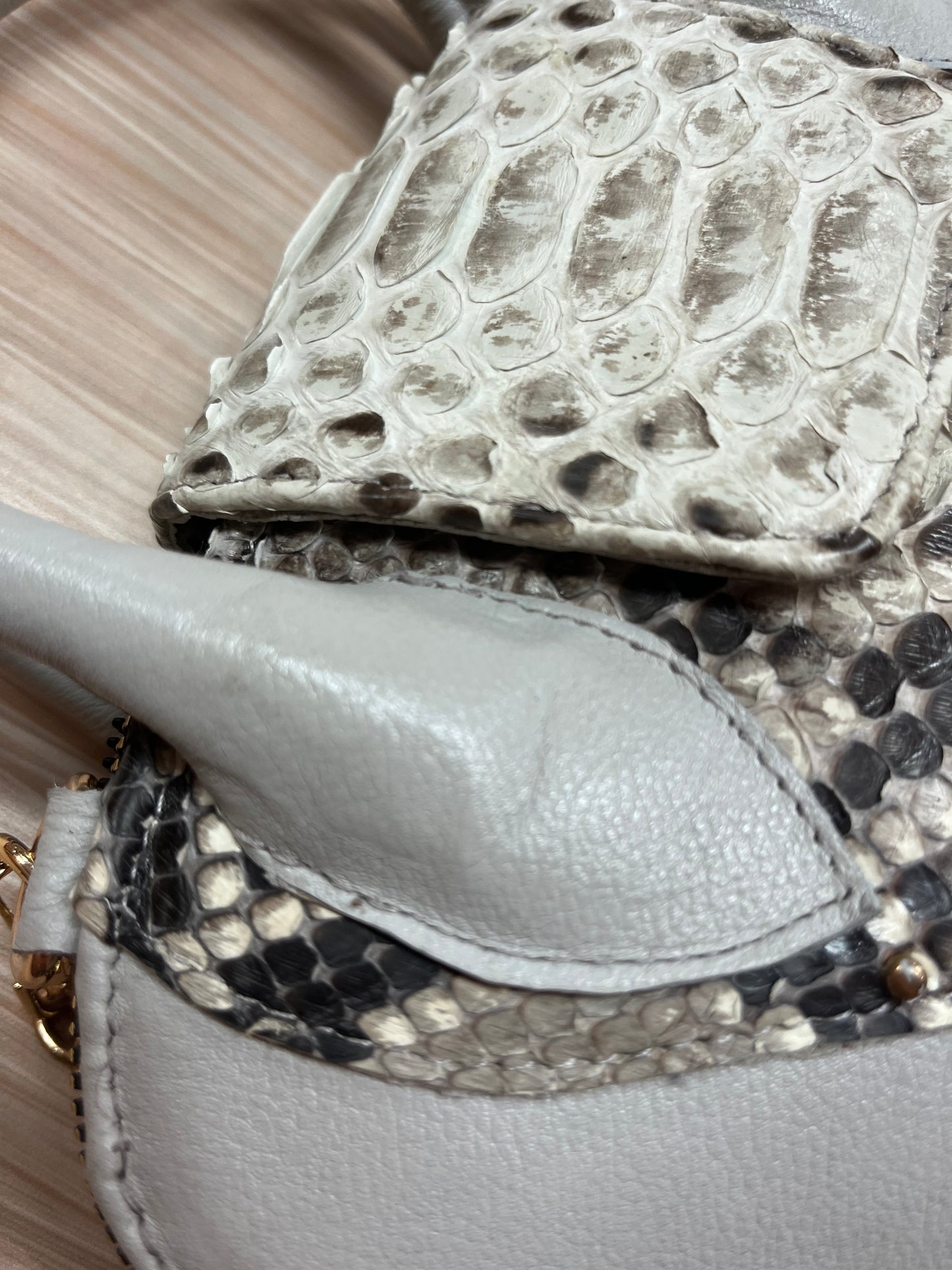 Python Elegance Bone Bag