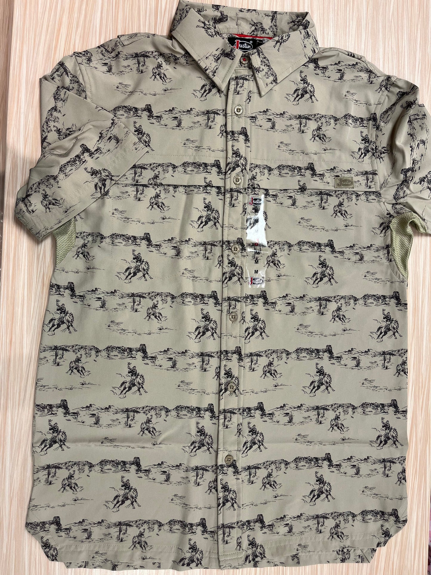 Justin Fallen Rock SS Button T Shirt