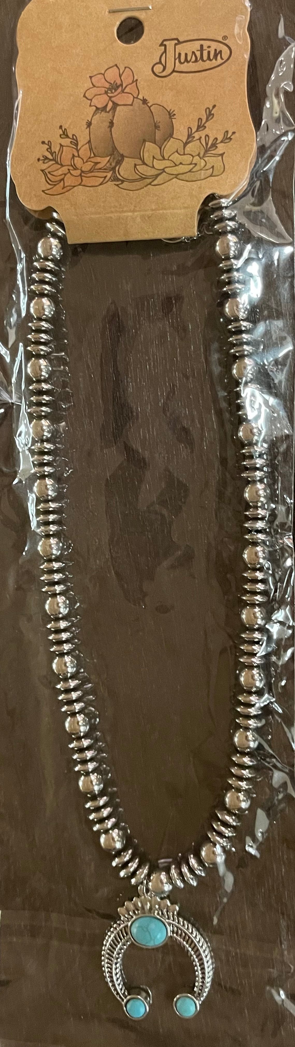 Justin Necklace Round and Saucer Bead Chain With Chain Naja Pendant