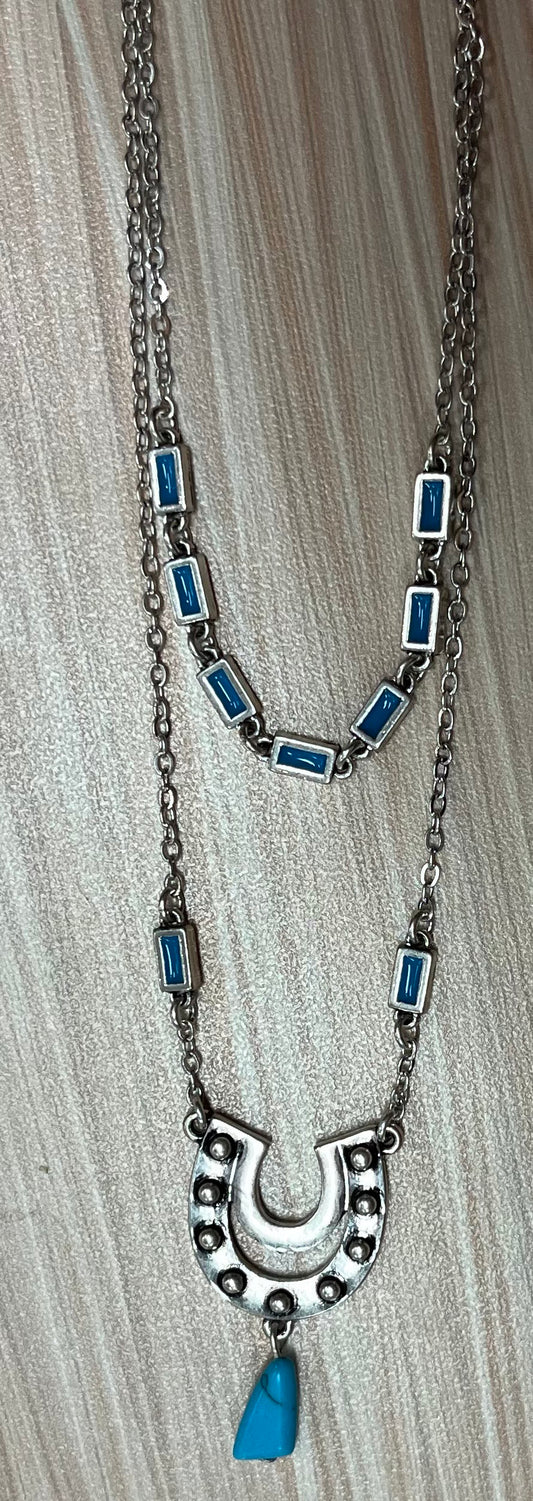 Justin Necklace Horseshoe Double Strand
