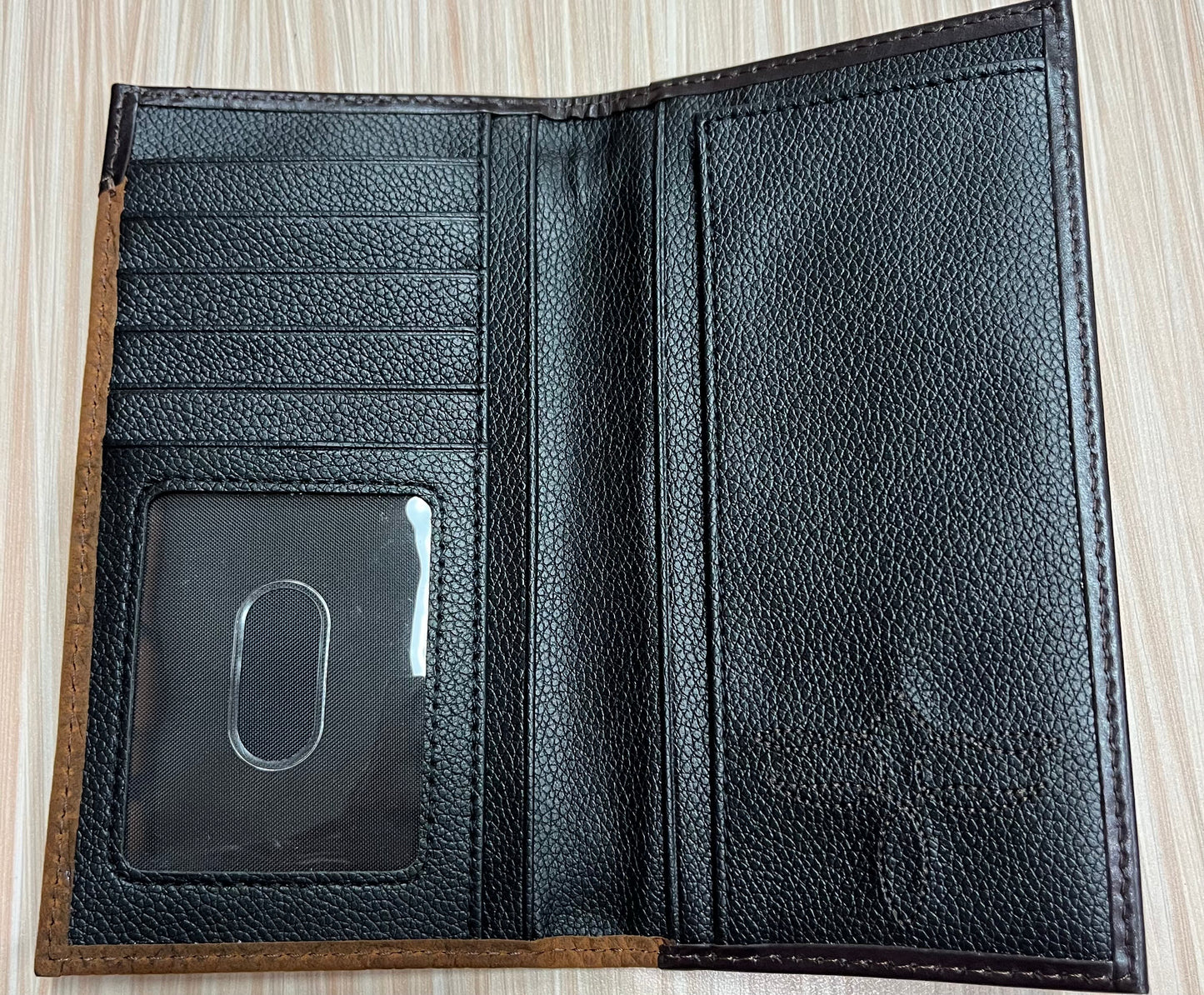 Justin Men's Genuine Leather Rodeo Wallet with Stitched Yoke