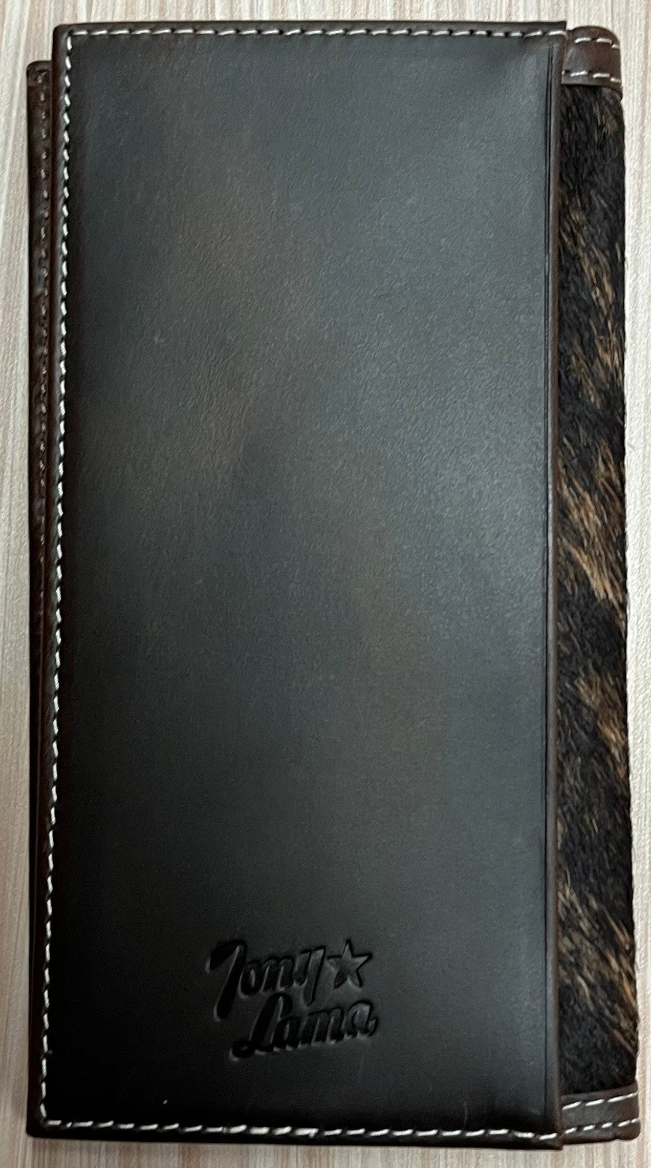 Tony Lama Rodeo Brindle Hair On W/Tooled Yoke and Ivory Underlay