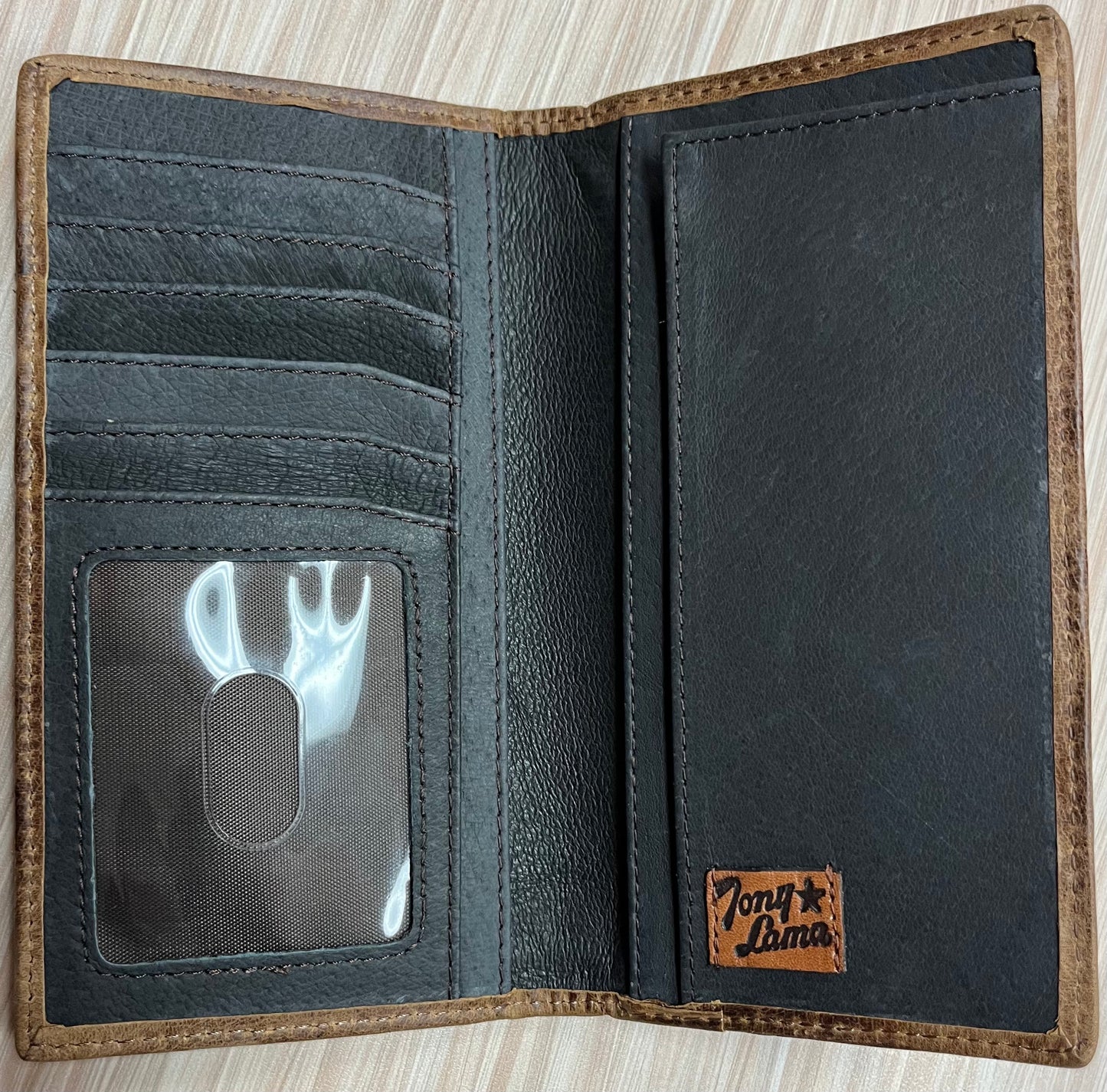 Tony Lama DK Brown Hornback Emboss