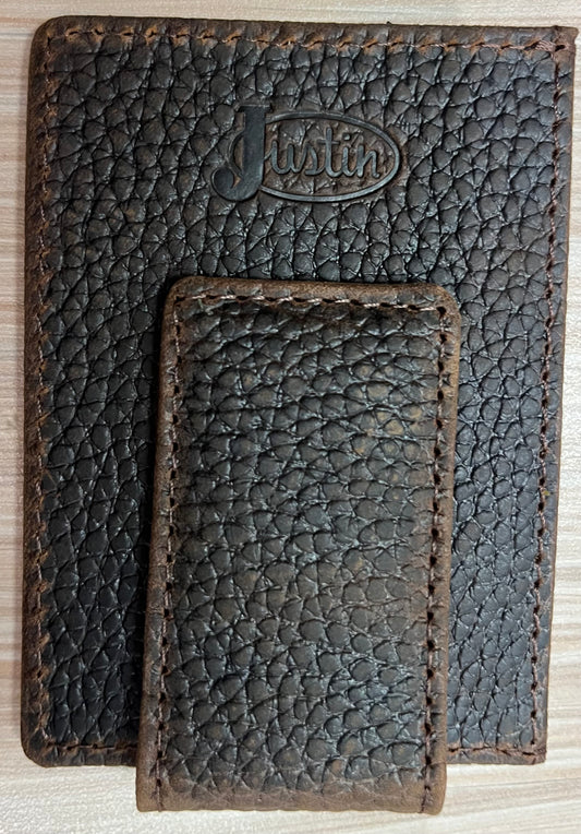 Justin Men's Genuine Leather Slim Card Wallet