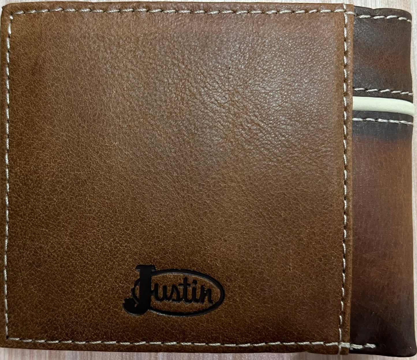 Justin Bifold Wallet Eagle Stitch Wallet