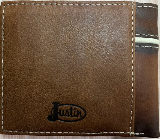 Justin Bifold Wallet Eagle Stitch Wallet
