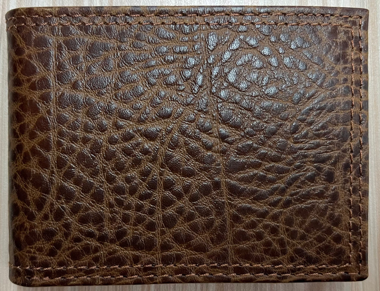 Justin Men's Genuine Leather Bifold Wallet Tan Textured Leather
