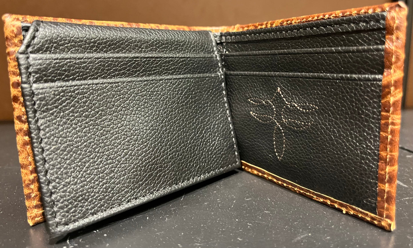 Justin Men's Genuine Leather Bifold Wallet Tan Textured Leather