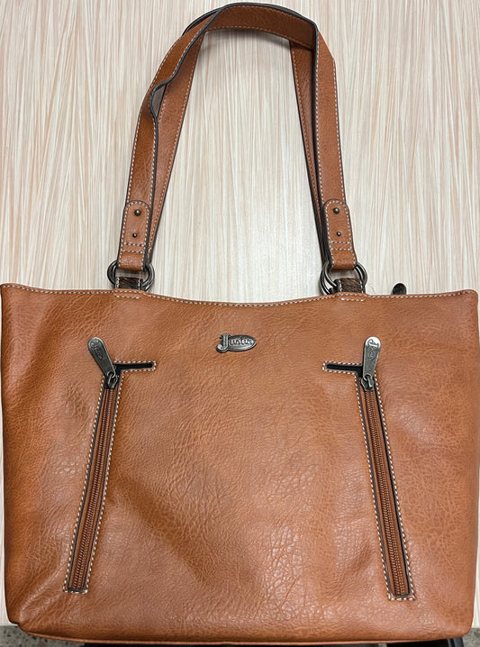 Justin Ladies Tote Embossed W/Hair on Accent