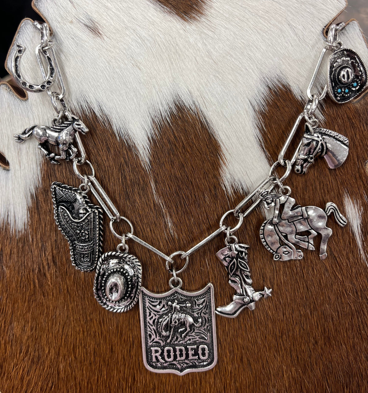 Western Rodeo Charm Necklace