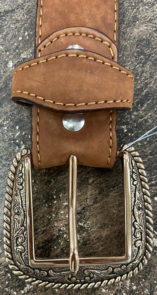 Rustic Floral Leather Belt