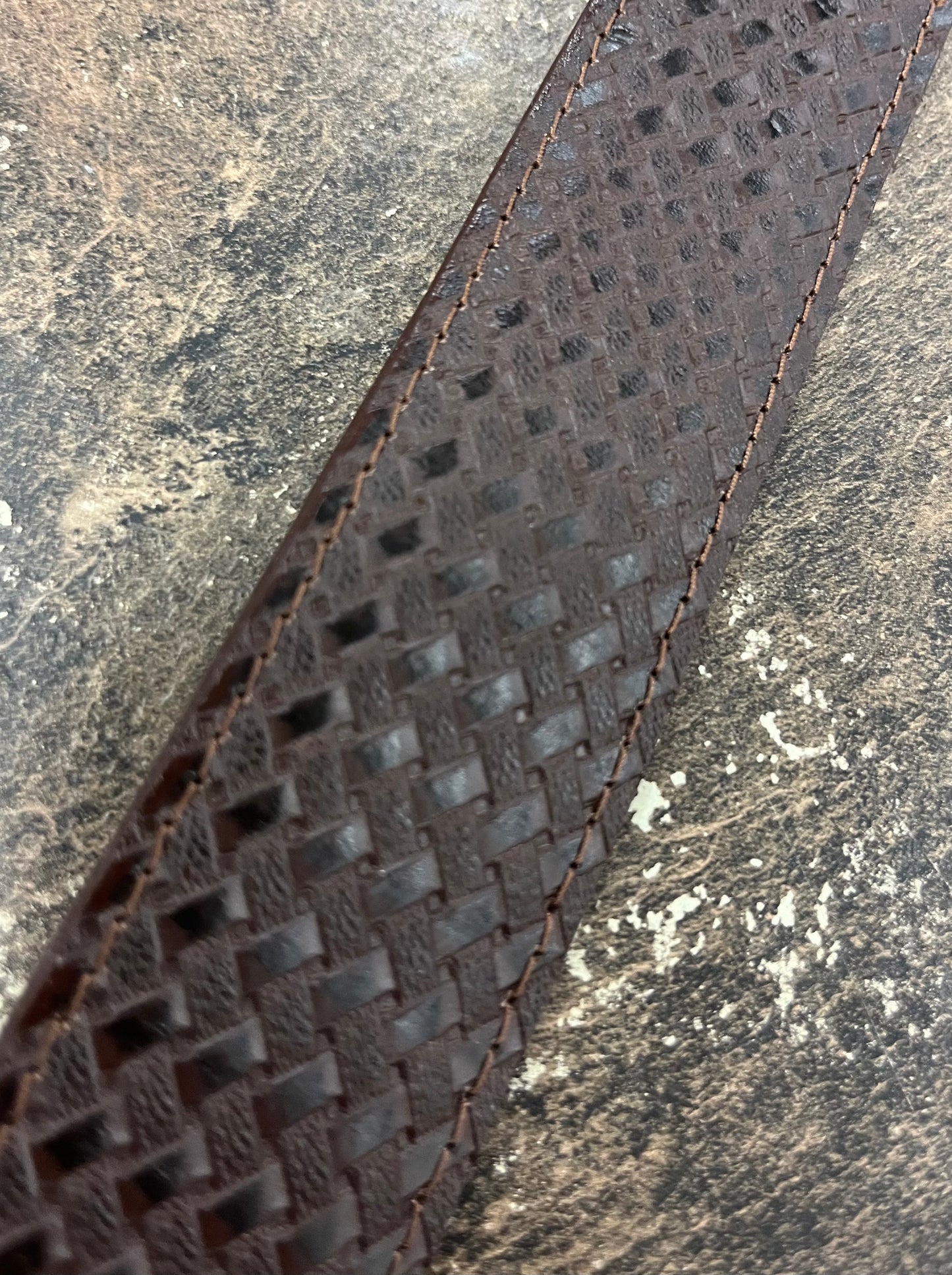 Basketweave Leather Belt