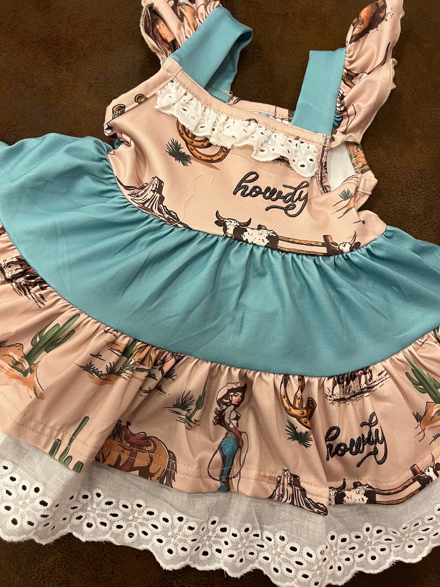 Shea Baby Out West Cowgirl Ruffle Dress