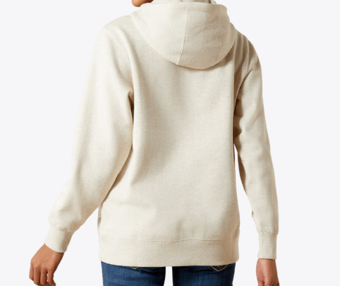 WMS Ariat Logo Hoodie - Beige/Oatmeal