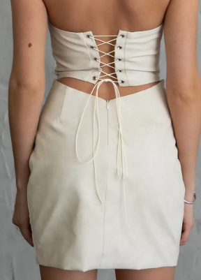 Arizona Embroidered Western Strapless Bodycon Mini Dress