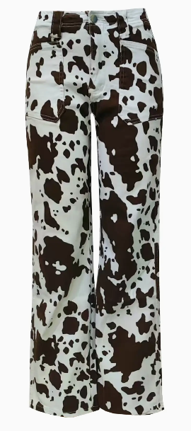 Rodeo Queen Southwestern Cow Print Jeans