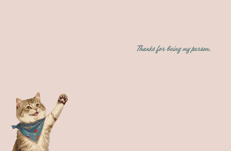 Pawsome High-Five | Cute Friendship Greeting Card