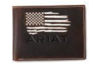 Ariat Bifold PassCase Distressed American Flag DB