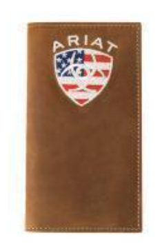 Ariat Rodeo Wallet American Flag Aged Bark