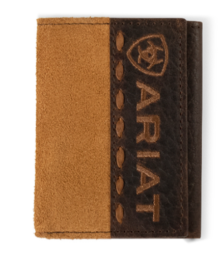 Ariat Trifold Roughout Croco Tan
