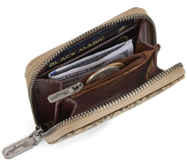 Wrangler Tooled Zip-Around Wallet