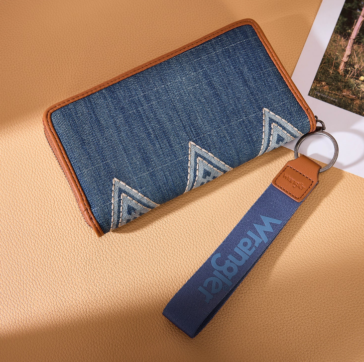 Wrangler Aztec Studded Wallet/Wristlet - Jean