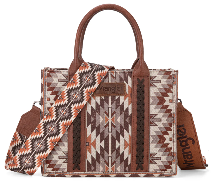 Wrangler Southwestern Pattern Dual Sided Print -Tote/Crossbody