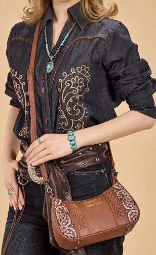 Wrangler Braided Paisley Bandana Shoulder Bag