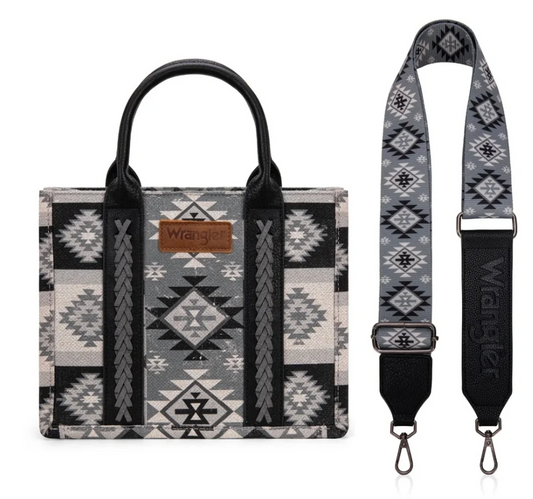 Wrangler Aztec Pattern Dual Sided Print -Tote/Crossbody