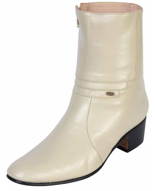 El General Men's Goat Leather Charro Ankle Dress Boot