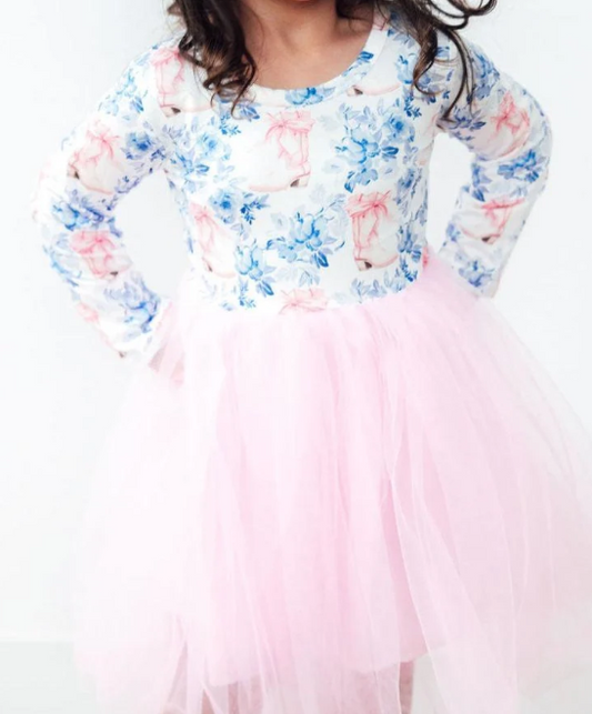 Mila & Rose Boots with the Bows L/S Tutu Dress