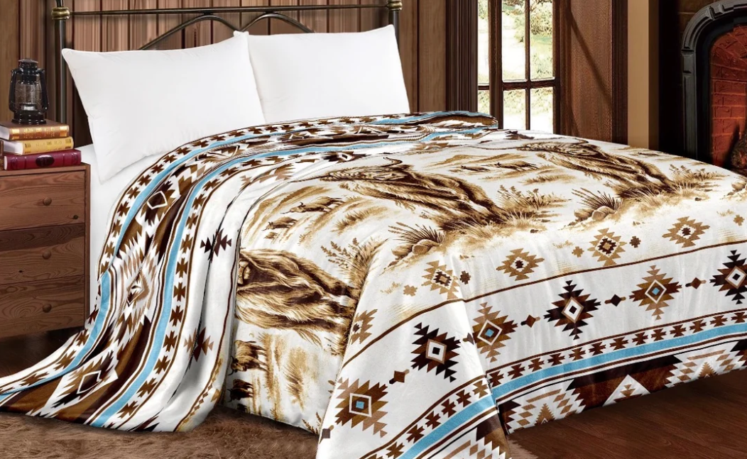 Western Linens Highland Aztec Mia blanket - king size