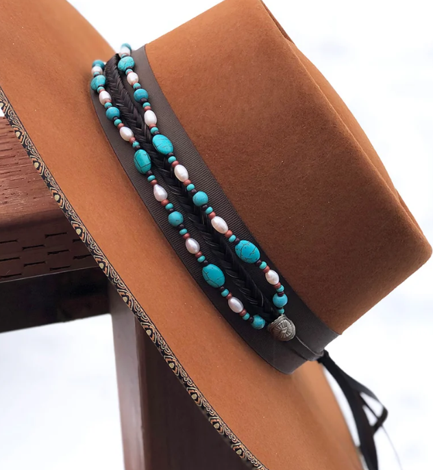 Cowboy Collectibles Jewel Brown Horsehair Hatband