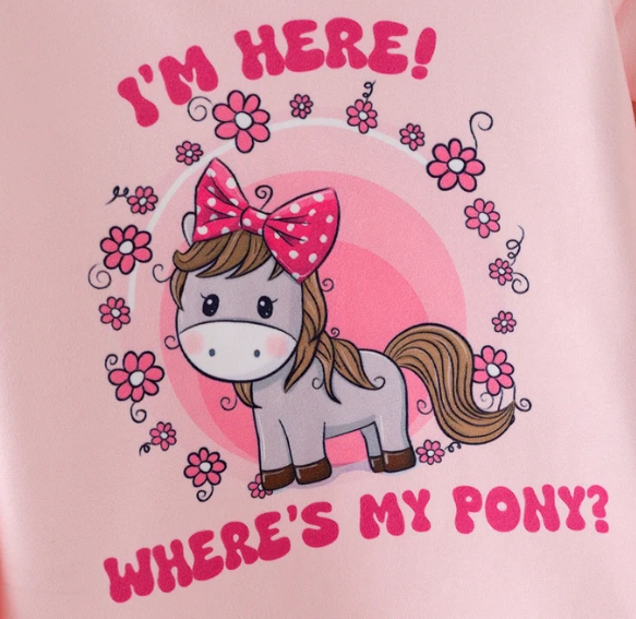 Pink Barn Kids "Where's my Pony?" Baby Set