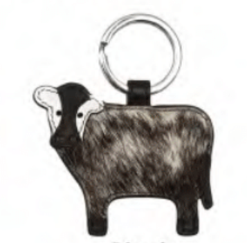 ili New York Leather/Cowhide Cow Key fob