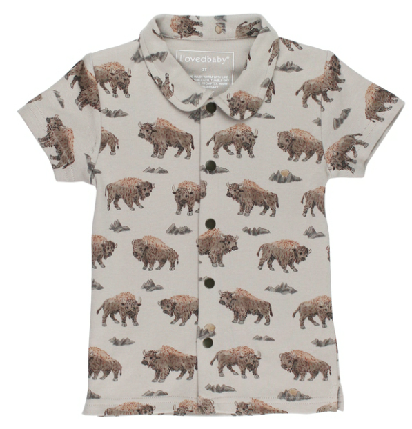 L'oved Kids' Organic Button-Up S/Sleeve