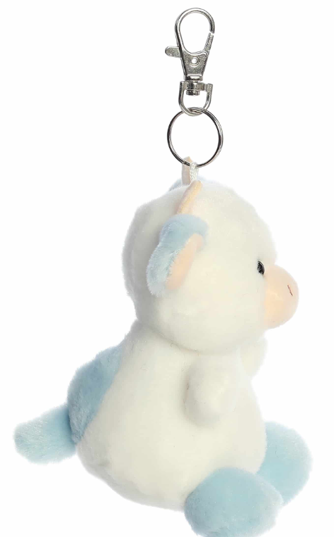 Aurora Palm Pals 4" Skyla Blueberry Cow Clip-On