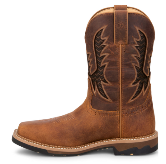 Justin Bolt Pecan Brown 11" Composite Toe Waterproof Men Work Boot