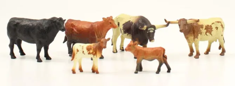Bigtime Barnyard 6pc Cow Play Set