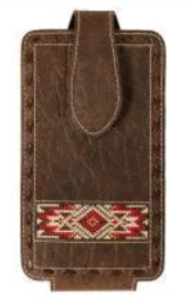 3D Cell Phone Case Embroidered Inlay Buck Lace Red