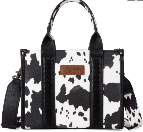 Wrangler Cow Print Concealed Carry Tote/Crossbody