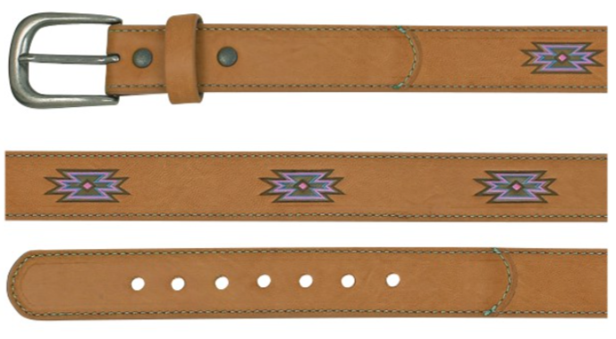 Catchfly Girl's Belt Aztec Design Print